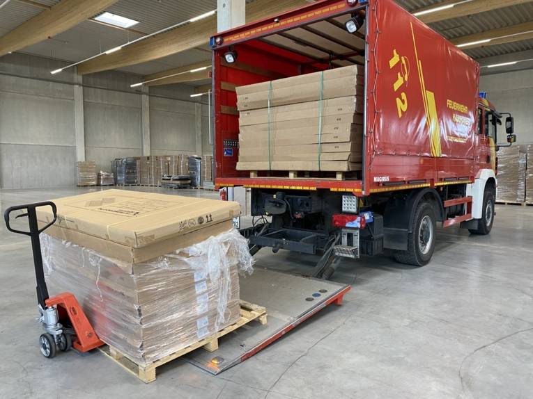 Erste Eindrücke aus dem just in Betrieb genommenen neuen Standort für Logistik der Feuerwehr.